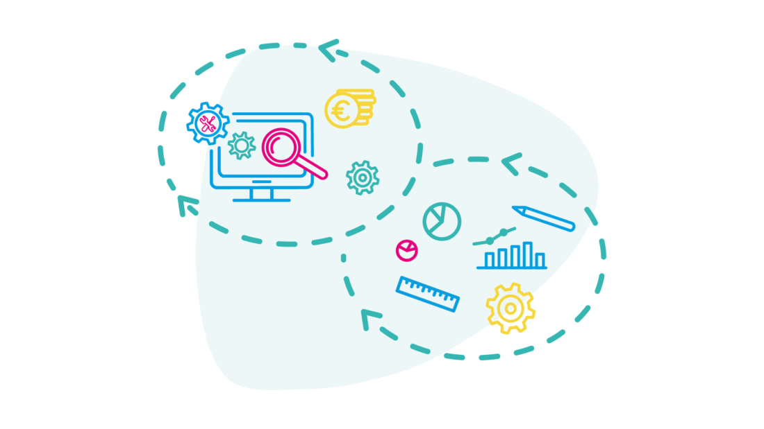 Infografik veranschaulicht den Kreislauf im Prozessmanagement