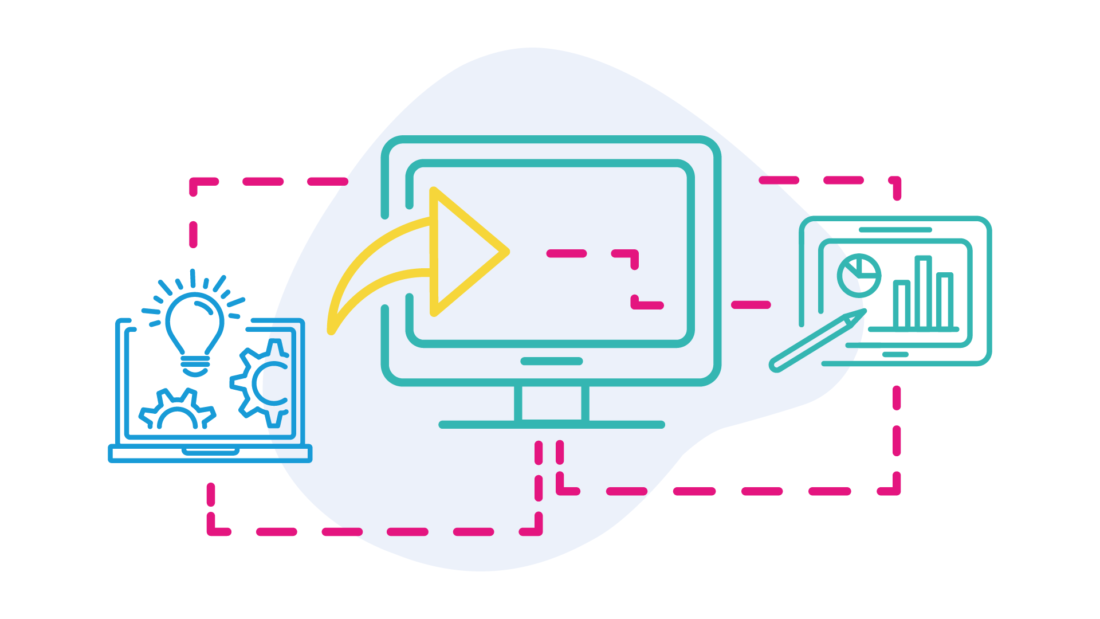 Infografik zum digitalen Workflow mit linqi