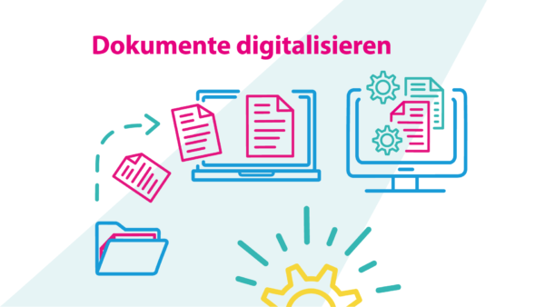 Infografik zur Digitalisierung von Dokumenten