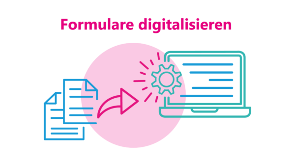 Infografik zur Digitalisierung von Formularen mit linqi