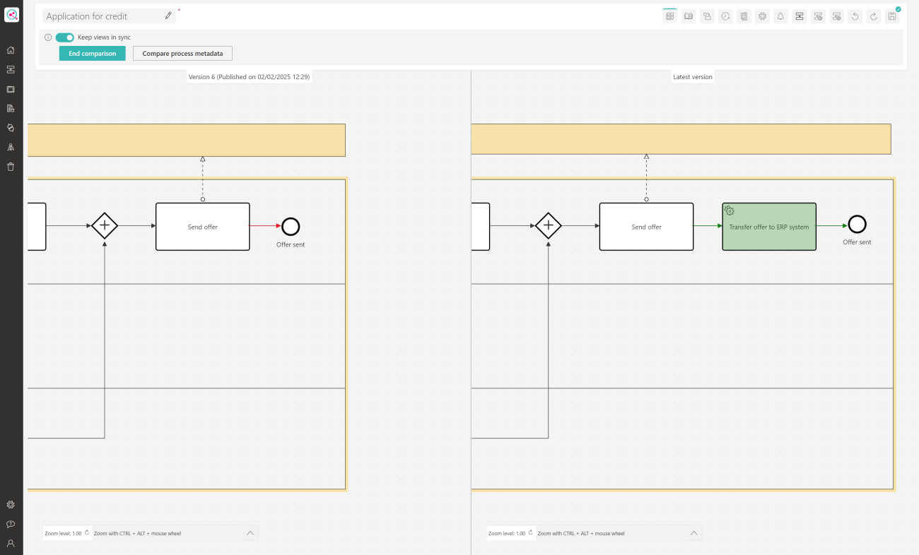 BPMN Designer Compare